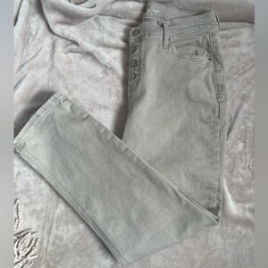 Old Navy High-Rise Button-Fly Jeans in‎ Light Gray Size 8